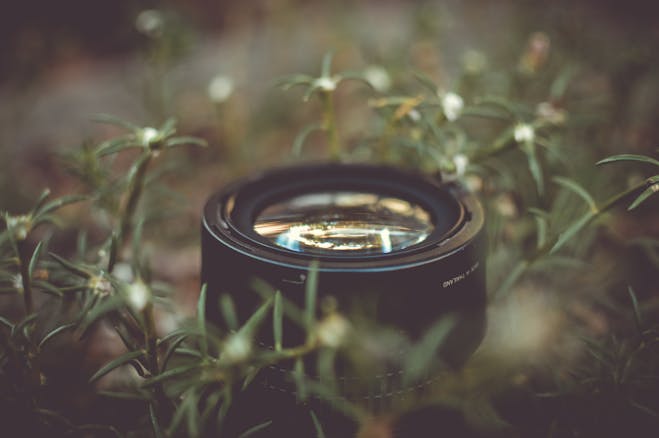 Circular polarizing filter on a camera lens